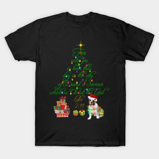 Christmas Tree And Bulldog T-Shirt